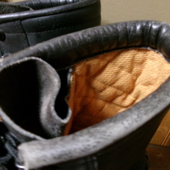 Mens vtg Military 1997 combat boots lined leather vibram soles grunge biker 8 M